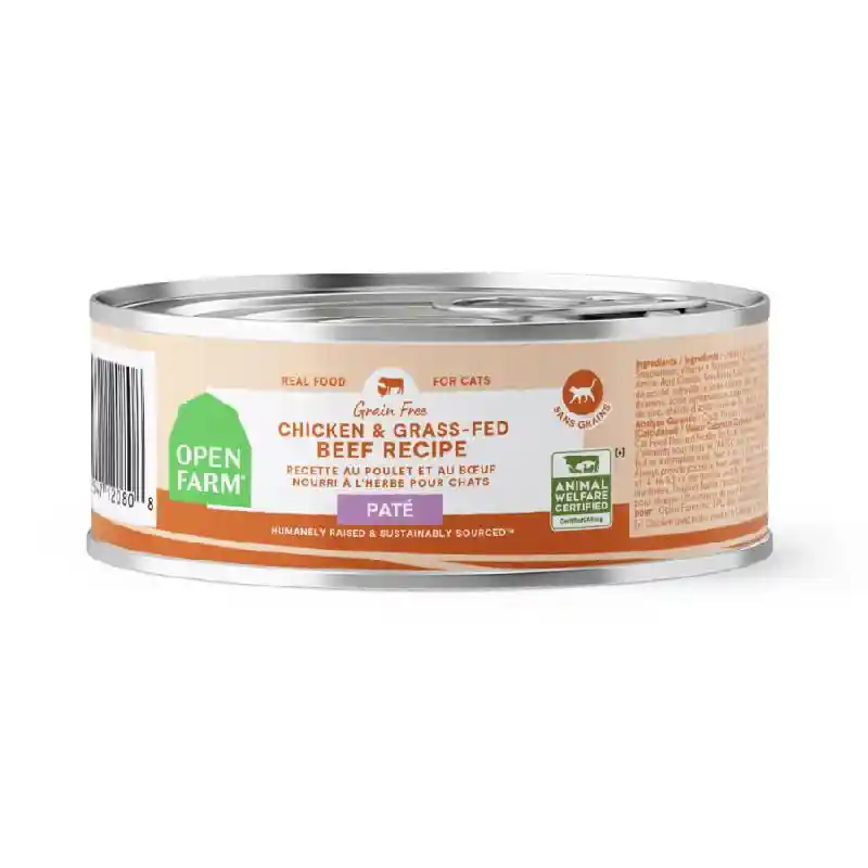 Open Farm Canned Cat Pate Chicken Beef 2.8-oz