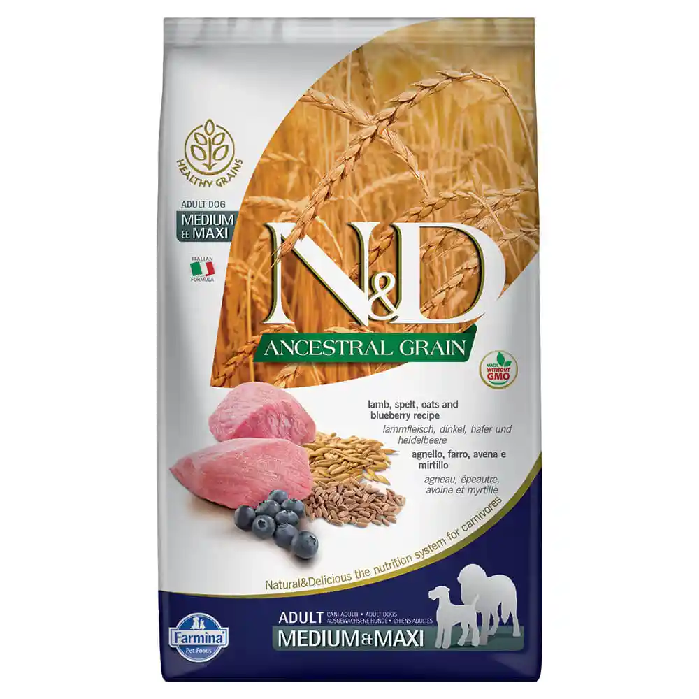 Farmina N&d Grain Lamb/blueberry Med/max 26.4-lb