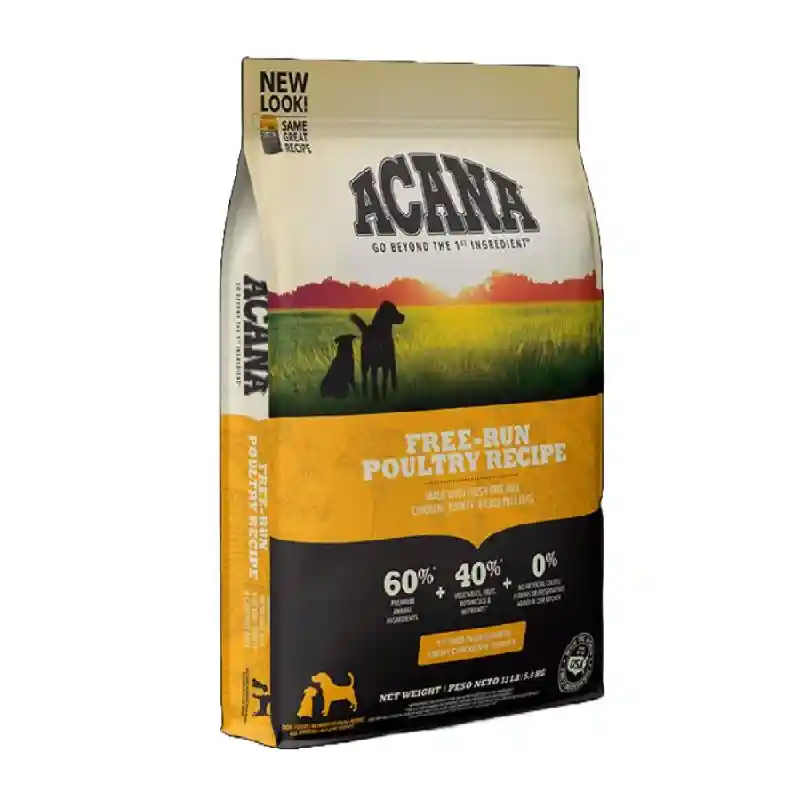 ACANA Free-Run Poultry Recipe 25-lb bag angled front