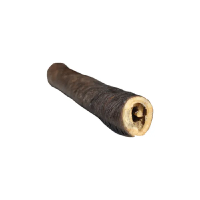 Qtdog Water Buffalo Cheek Roll W/ Hair 6"