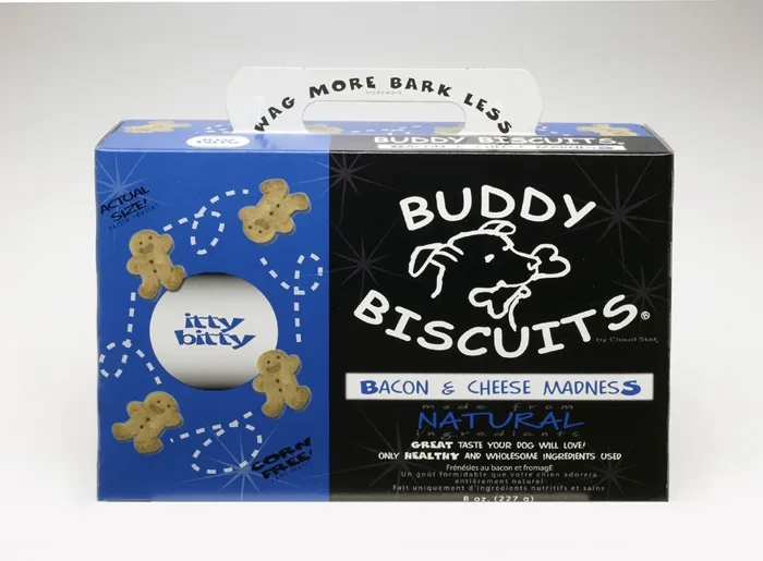 Buddy Bisc Oven Baked Teeny Trt Bcn & Chs Trt 8-oz