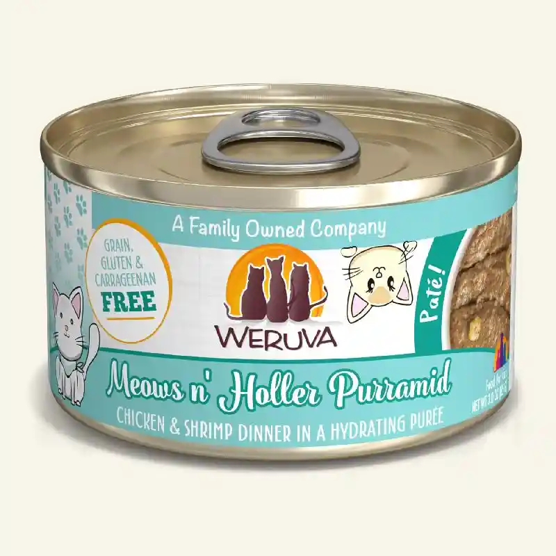 Weruva Gf Meows Holler Purramid Pate Ckn/shp 3-oz