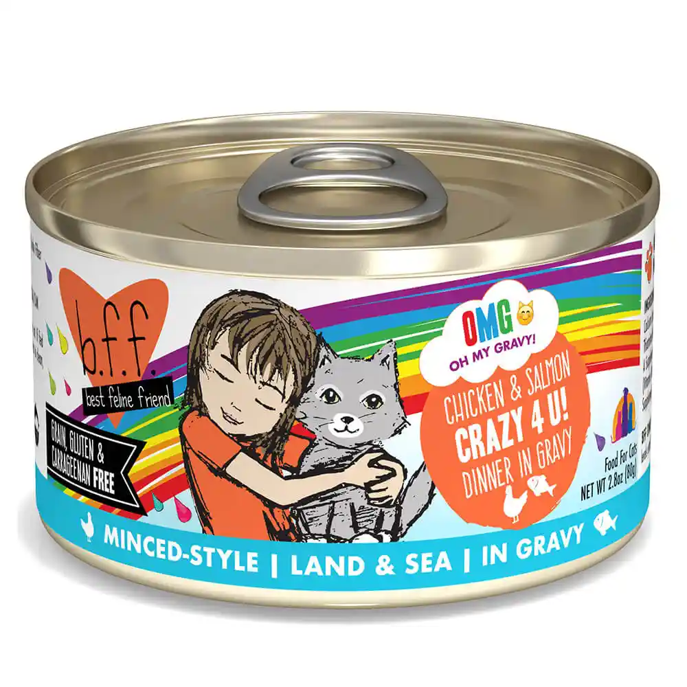 Weruva Cat 2.8oz Bff Crazy 4 U Chicken & Salmon