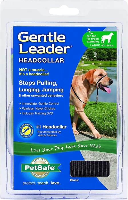 Gentle Leader Headcollar, No-pull Collar Lg Blk
