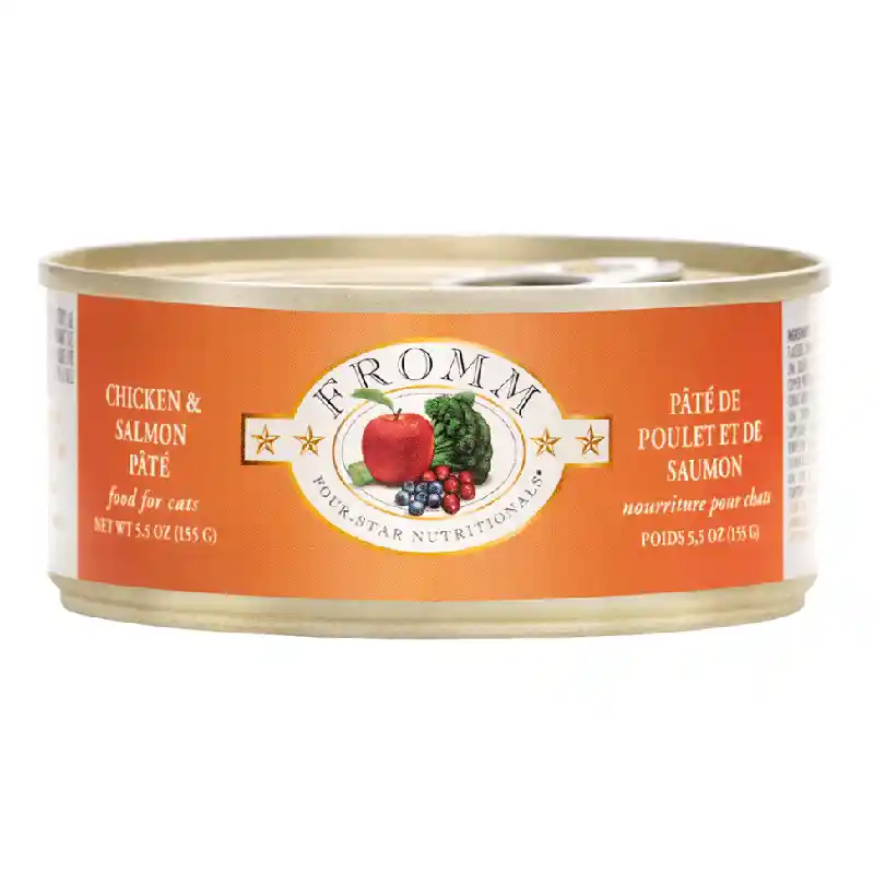 Fromm 4 Star Cat Can Pate Chicken Salmon 12/3 Oz