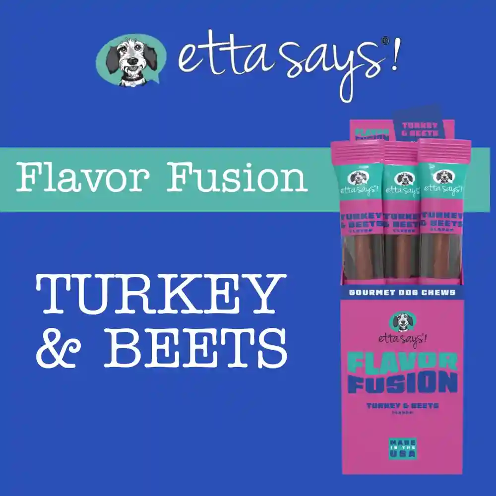 Etta Says! Flavor Fusion Natural Rawhide Free Chew Turkey Beets 1.75-oz