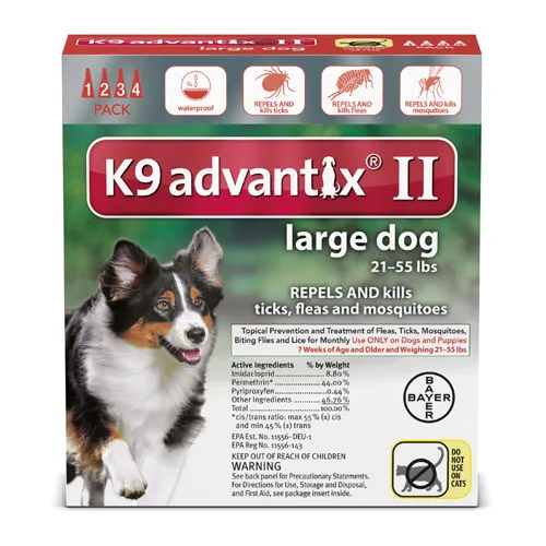 K9 Advantix Ii Dog Large 21-55 Lbs. 4 Pack
