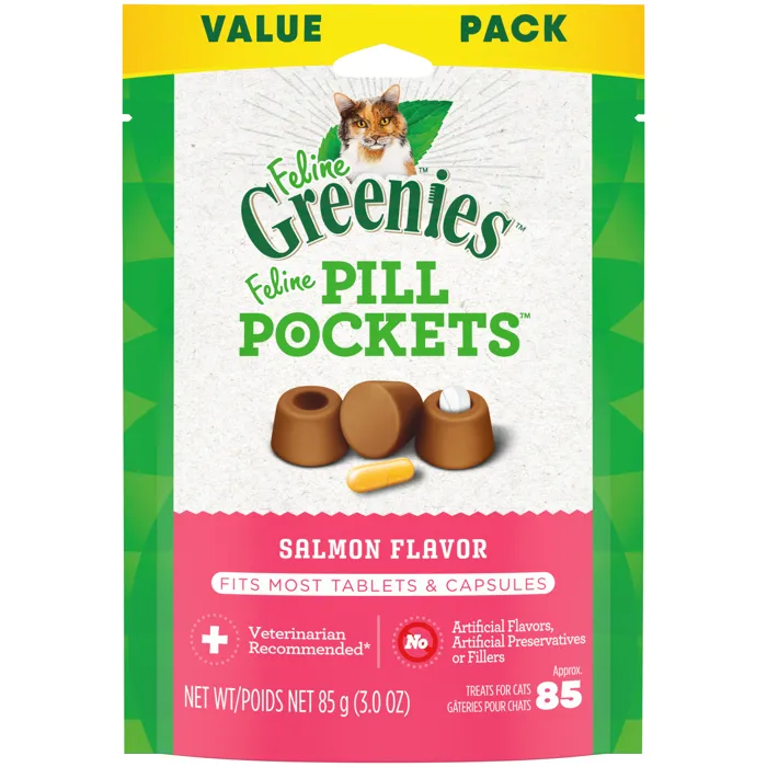 Pill Pockets Cats Soft Cat Treats Slmn - 3-oz Pouc