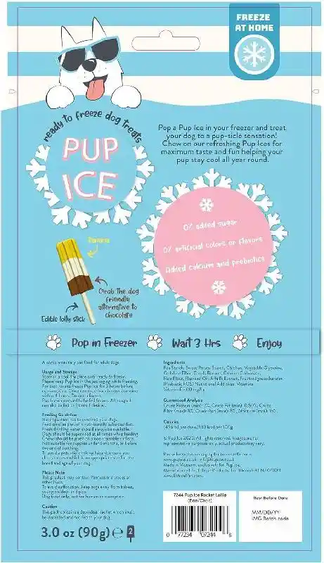 Pup Ice Rocket Lollies Banana/chocolat 2 Pk