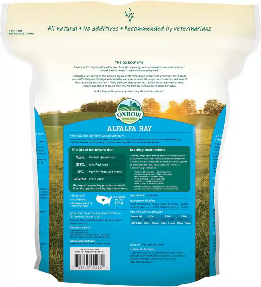Oxbow Alfalfa Nibbles 15 Oz 15-oz