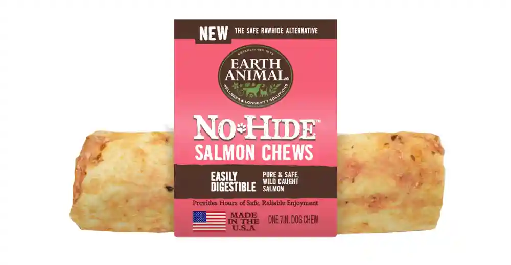 Earth Animal No Hide Salmon Chews Bulk 7-in 24-ct