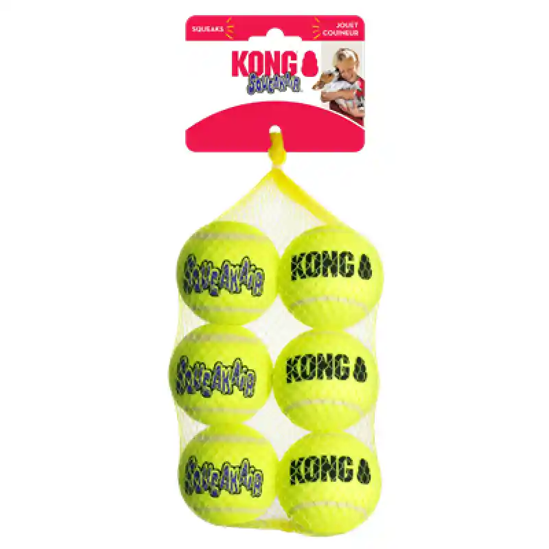 Kong Air Squeaker Tennis Balls 6pk