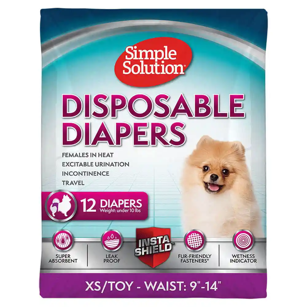 Simple Solution Disposable Diapers Xsmall 12 Pk