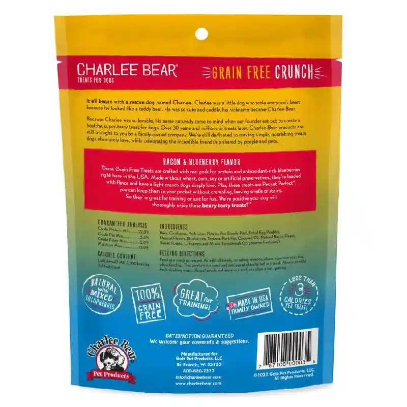 Charlee Bear Bacon & Blueberry Gf 8-oz