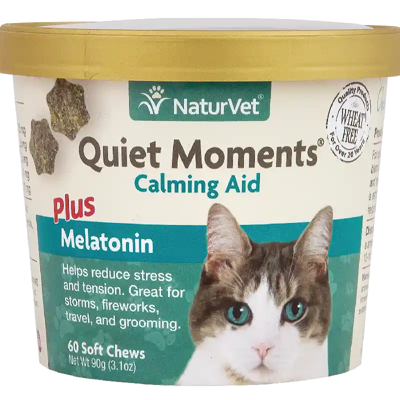 Naturvet Quiet Moments Plus Melatonin Cats 60-ct