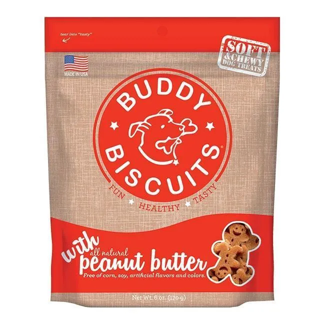 Buddy Biscuits Soft & Chewy Pb Dog Treats 6-oz