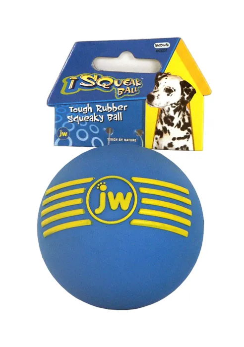 Isqueak Rubber Ball Medium 2.75 Assorted Colors
