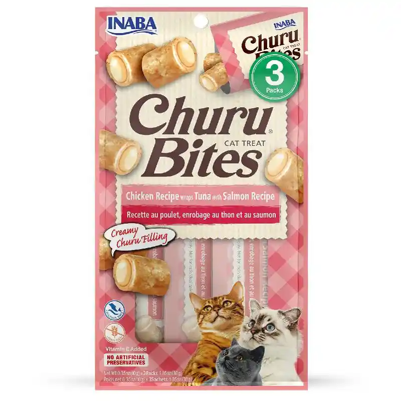 Inaba Churu Cat Bites Tuna Salmon 1.05-oz