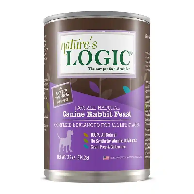 Nature's Logic Canned Dog Food Rabbit 13.2-oz