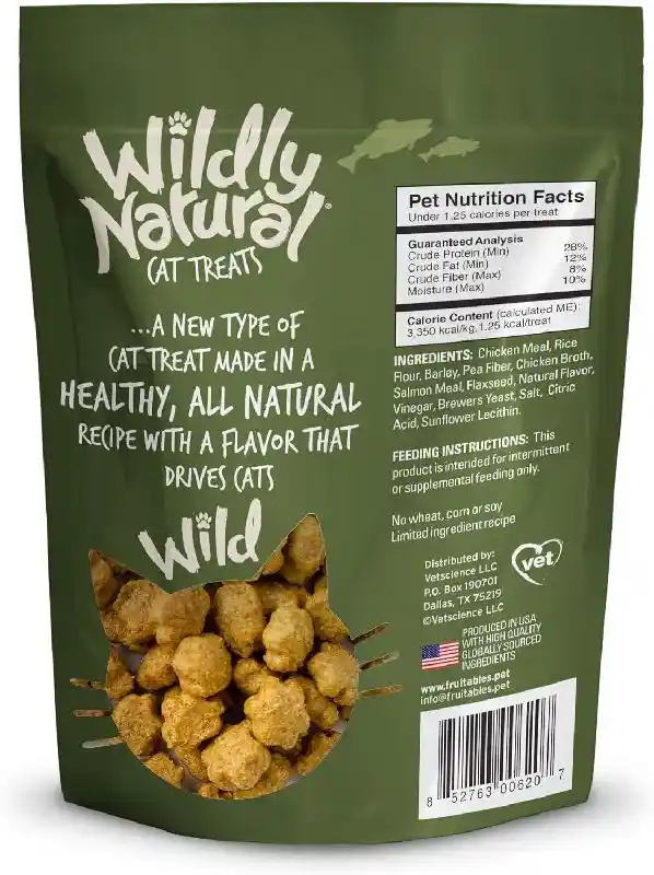 Fruitables Wildly Natural Cat Salmon Treats 2.5-oz