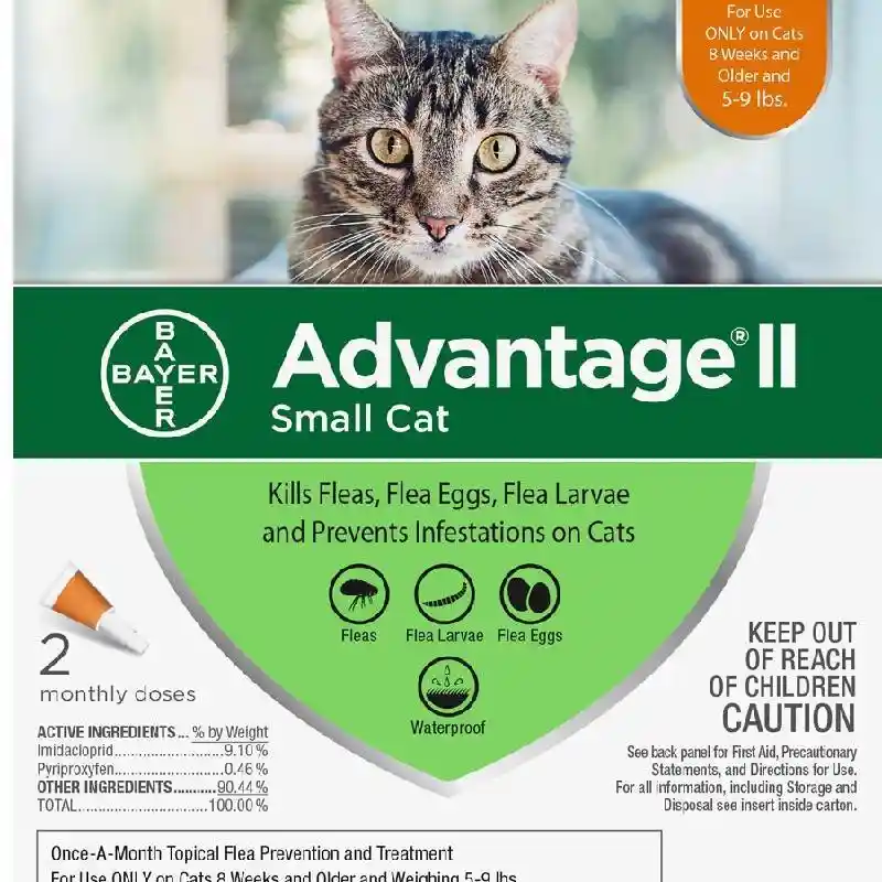 Advantage Ii Small Cat 5-9# Orange 2 Pk