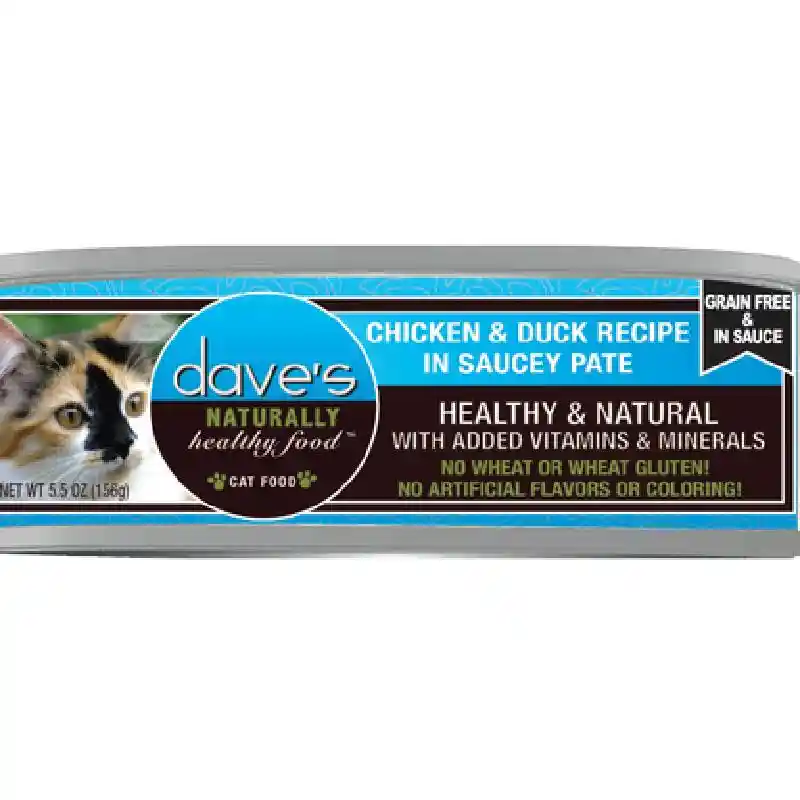 Dave's Nat Cat Chkn Duck In Saucey Pate 5.5-oz