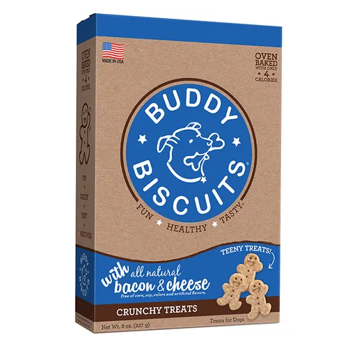 Buddy Bisc Oven Baked Teeny Trt Bcn & Chs Trt 8-oz