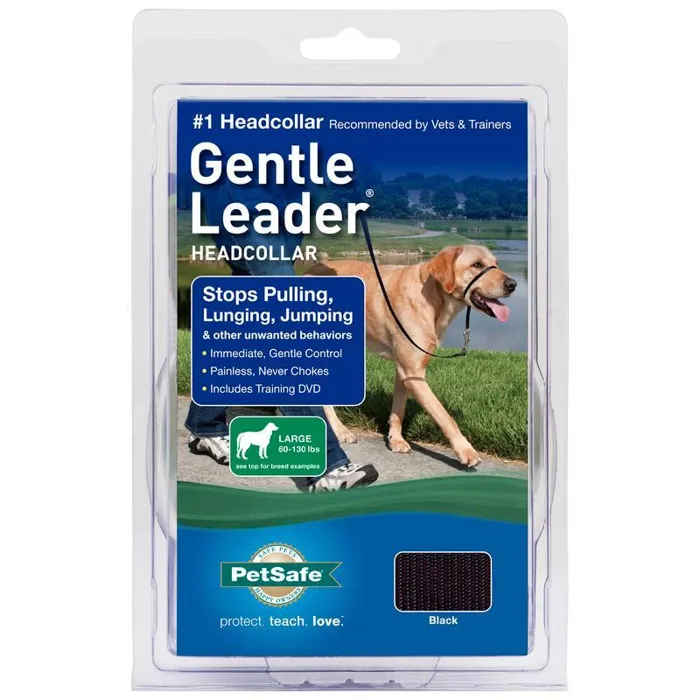 Gentle Leader Headcollar, No-pull Collar Lg Blk