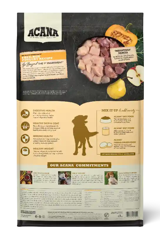 Acana Dog Heritage Free-run Poultry Formula 25 Lb