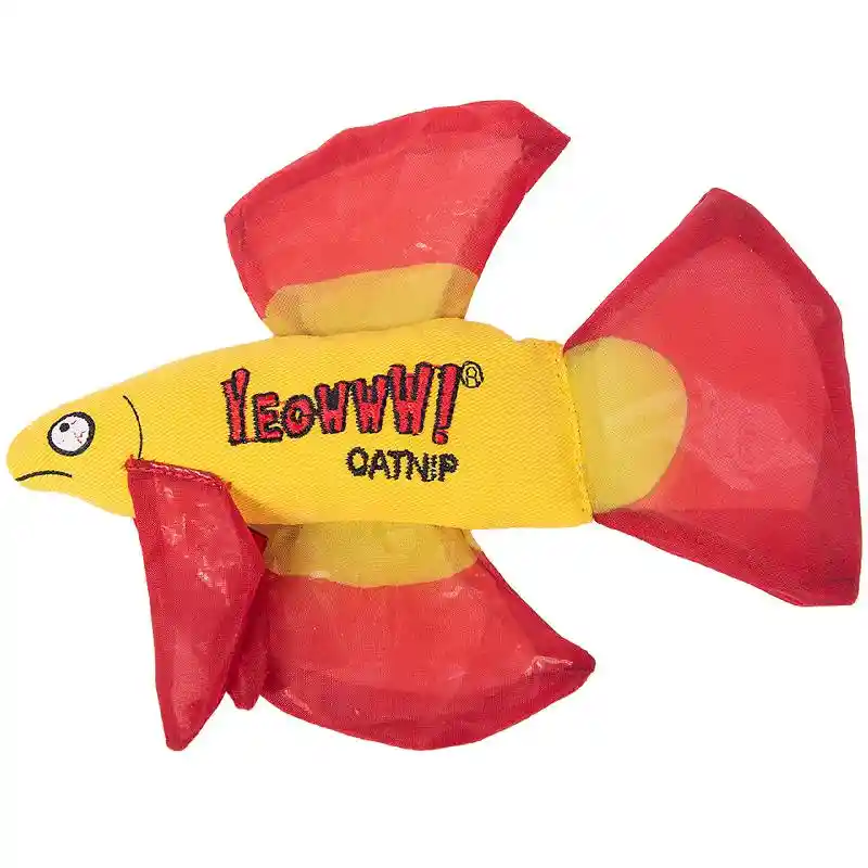 Yeowww! Catnip Betta Fish Red