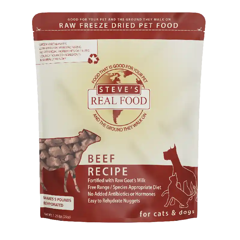 Steve's Real Food Fd Bf Nuggets For Dogs, 1.25-lb