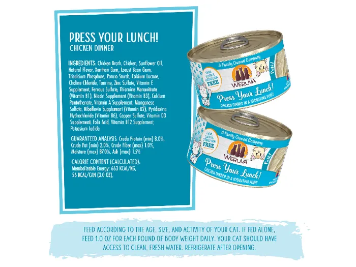 Weruva Press Your Lunch! Chicken 3-oz