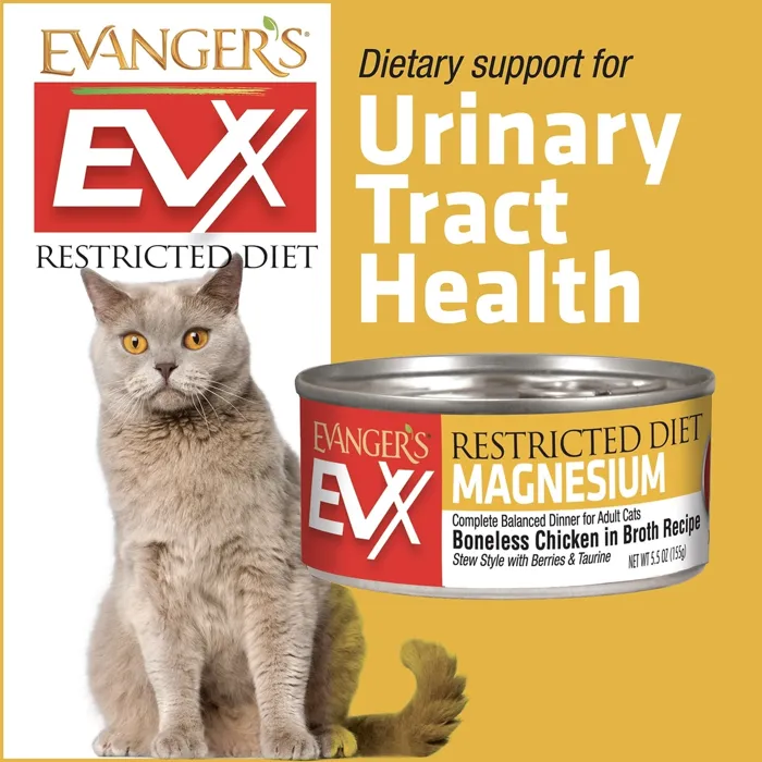 Evanger's EVX Urinary Tract Boneless Chicken cat food lifestyle