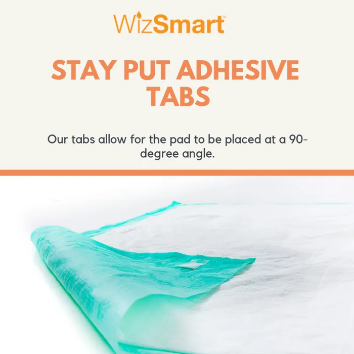 WizSmart Super Dog Pads adhesive tabs detail