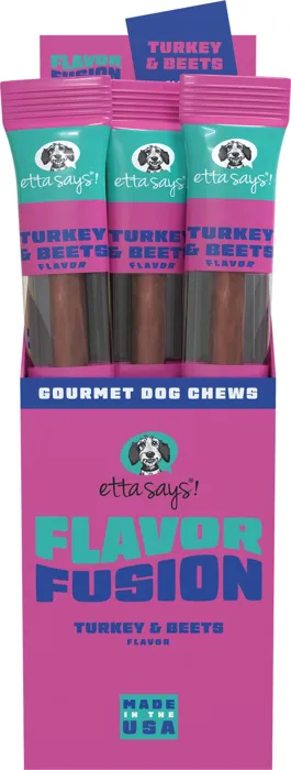 Etta Says! Flavor Fusion Natural Rawhide Free Chew Turkey Beets 1.75-oz