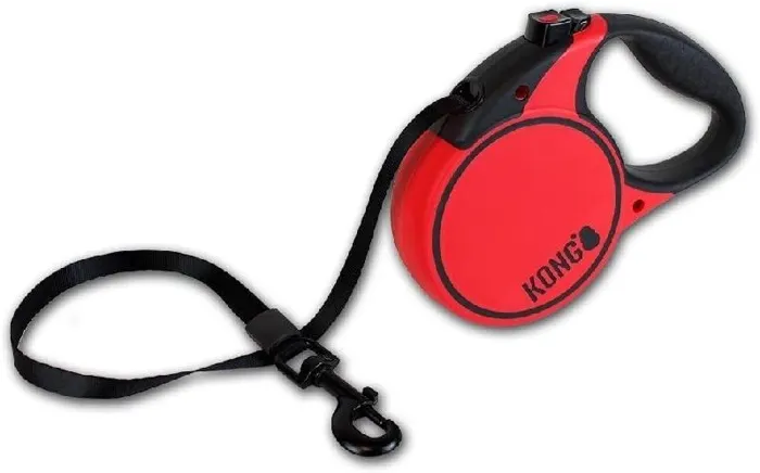 Kong Terrain Retractable Leash 16ft Red Large