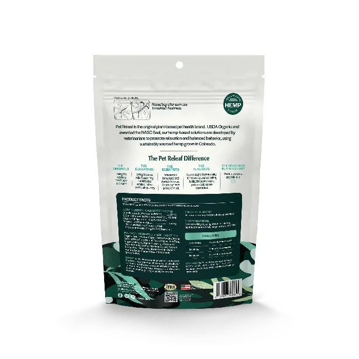 Pet Releaf Stress Releaf Edibites peanut butter carob small back