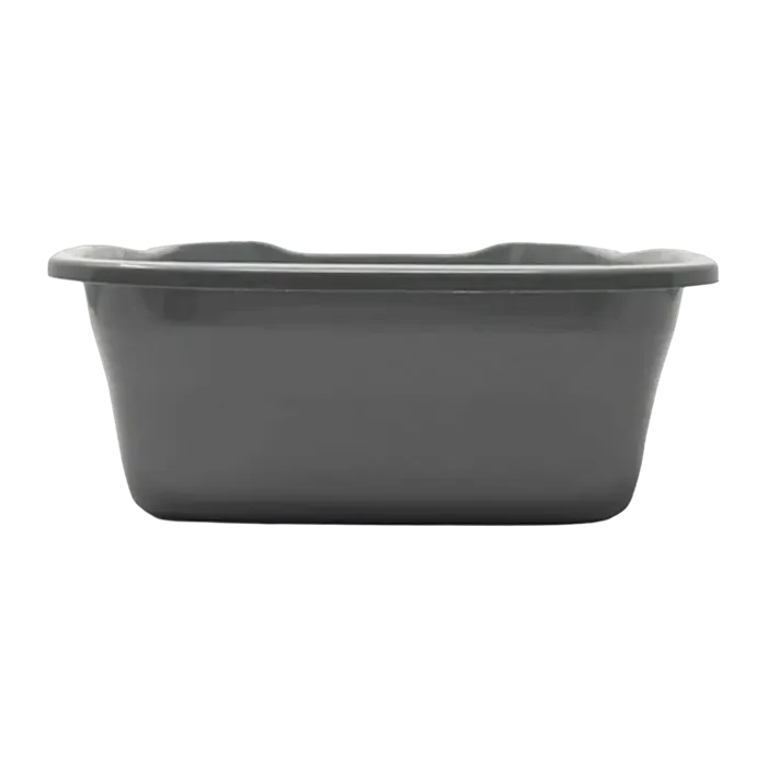 Van Ness Small Cat Litter Pan, dark gray, back view