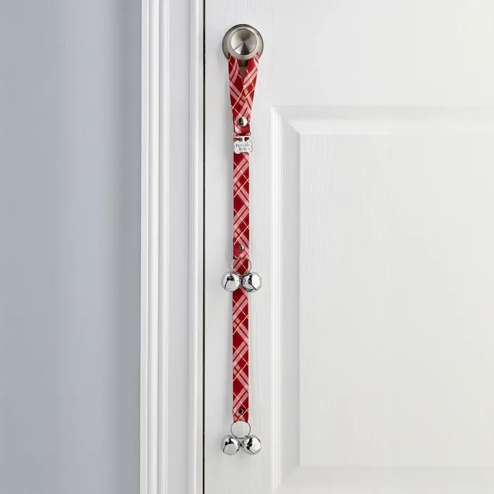 PoochieBells regular assorted red plaid doorbell