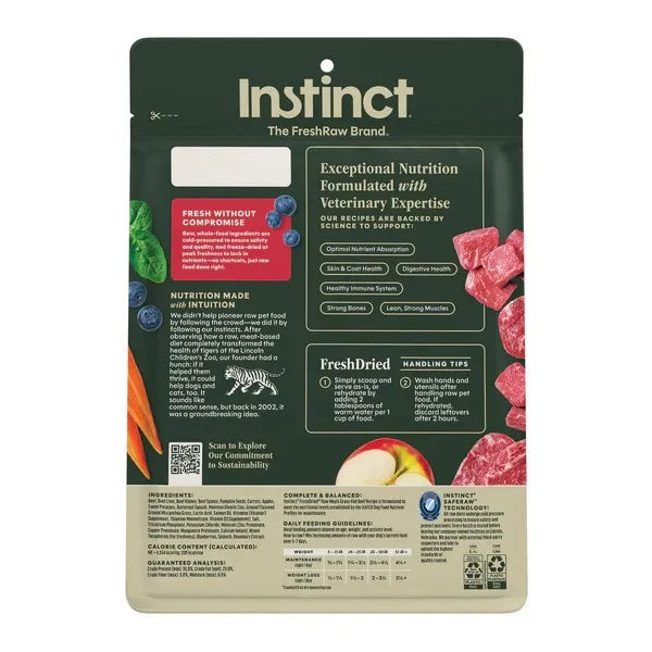 Instinct Raw Fd Meals Beef Dog 9.5-oz