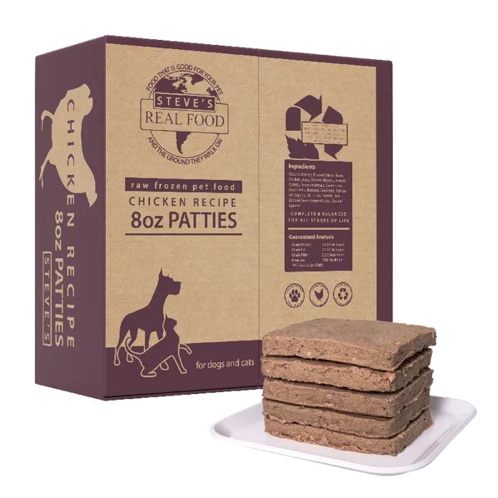 Steve's Dog Raw Frzn Barf Chicken Patties 13.5-lb