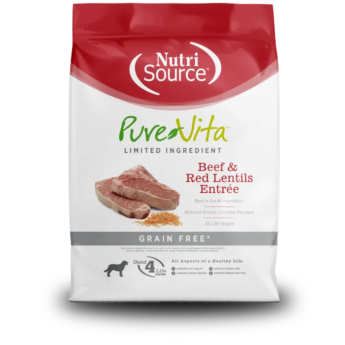 PureVita Beef Red Lentils 4-pound bag front