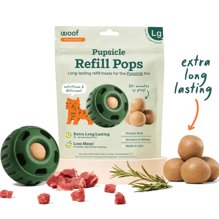 Woof Pops Small Treat Chicken Peanut Butter 6.5-oz