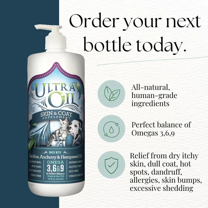 Ultra Oil Skin & Coat Supplement 16 oz product benefits