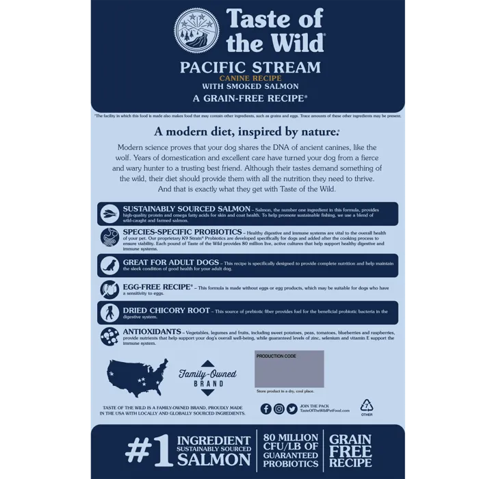 Taste of the Wild Pacific Stream 5 lb back bag