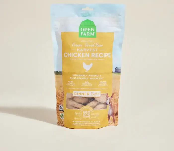 Open Farm Dog Freeze Dried Harvest Chicken Patties 17.5 Oz