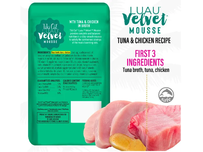 Tiki Cat Velvet Mousse Tuna Chk Pouch 2.8-oz