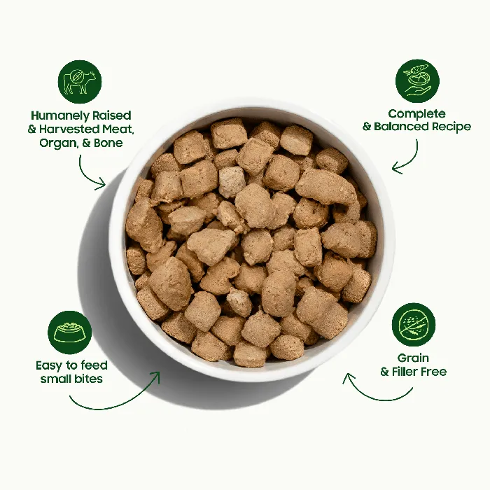Smallbatch Beef Meal Bites Cat Food contents