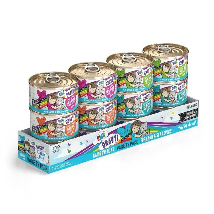 Weruva Cat Can Bff Omg Rainbow Road Variety 2.8-oz