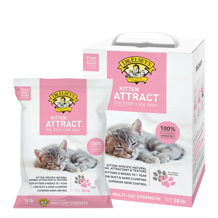 Dr. Elsey's Kitten Attract 20-lb box front view
